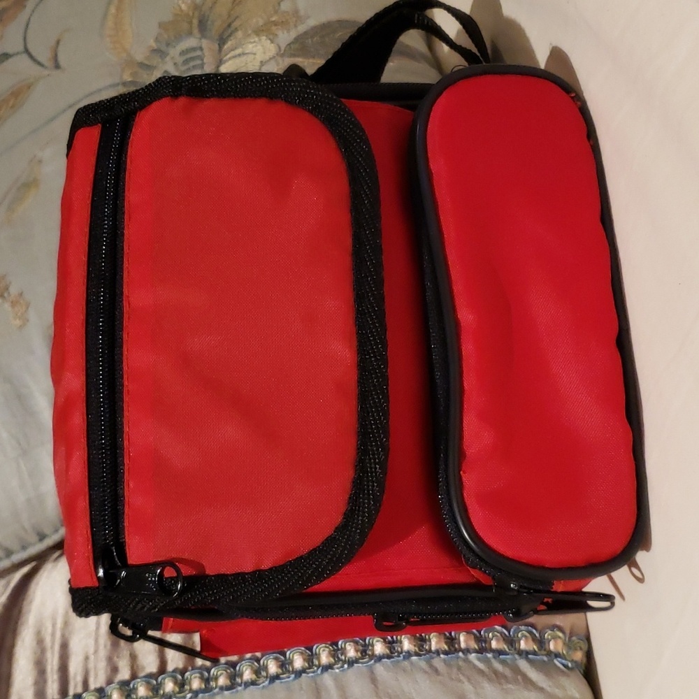 Belt Bag in Red and Black